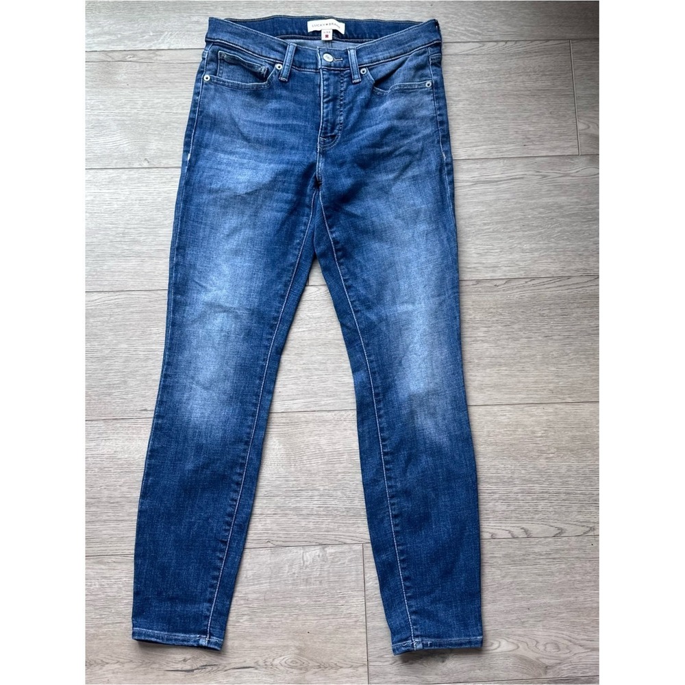 Lucky‎ Brand Mid Rise Skinny Jeans Womens 6 28R Blue Stretch Denim